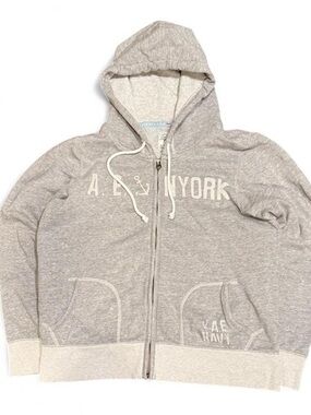 Y2K American Eagle Distressed Logo Grunge Hoodie